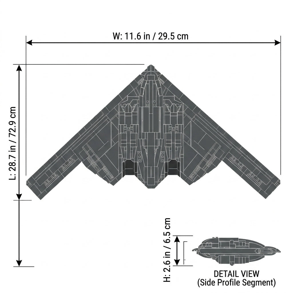 DIY B2 Stealth Bomber Building Block Model Kit Strategic Aircraft Toy Set Technic Compatible Military Airplane 1977 Pcs