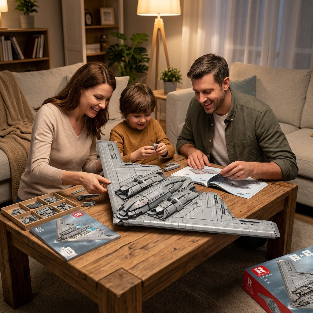 DIY B2 Stealth Bomber Building Block Model Kit Strategic Aircraft Toy Set Technic Compatible Military Airplane 1977 Pcs