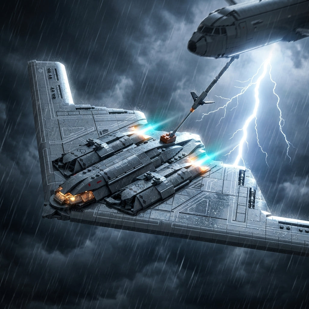 DIY B2 Stealth Bomber Building Block Model Kit Strategic Aircraft Toy Set Technic Compatible Military Airplane 1977 Pcs