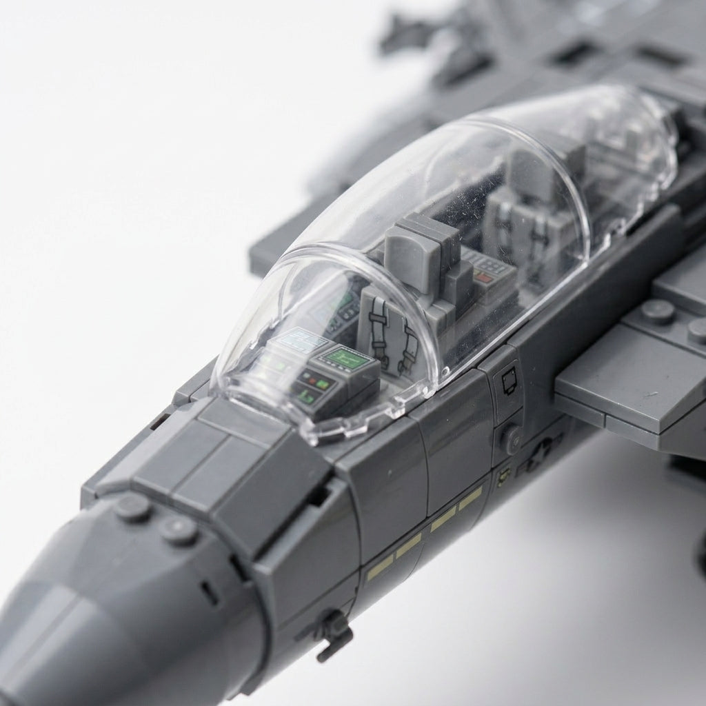 DIY F15E Strike Eagle Fighter Jet Building Block Model Military Aircraft Toy Set Technic Compatible Air Force Jet 1818 Pcs