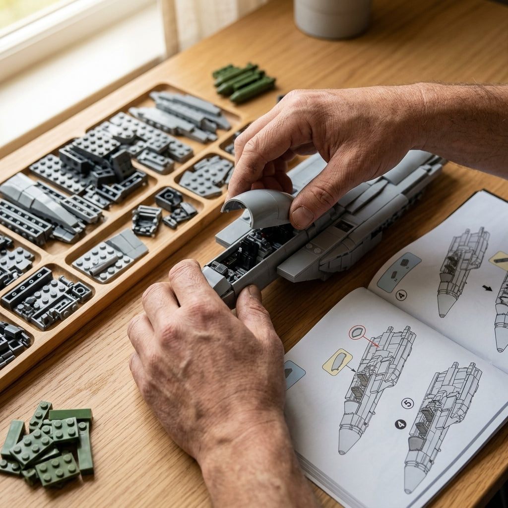 DIY F15E Strike Eagle Fighter Jet Building Block Model Military Aircraft Toy Set Technic Compatible Air Force Jet 1818 Pcs