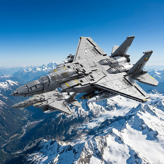 DIY F15E Strike Eagle Fighter Jet Building Block Model Military Aircraft Toy Set Technic Compatible Air Force Jet 1818 Pcs
