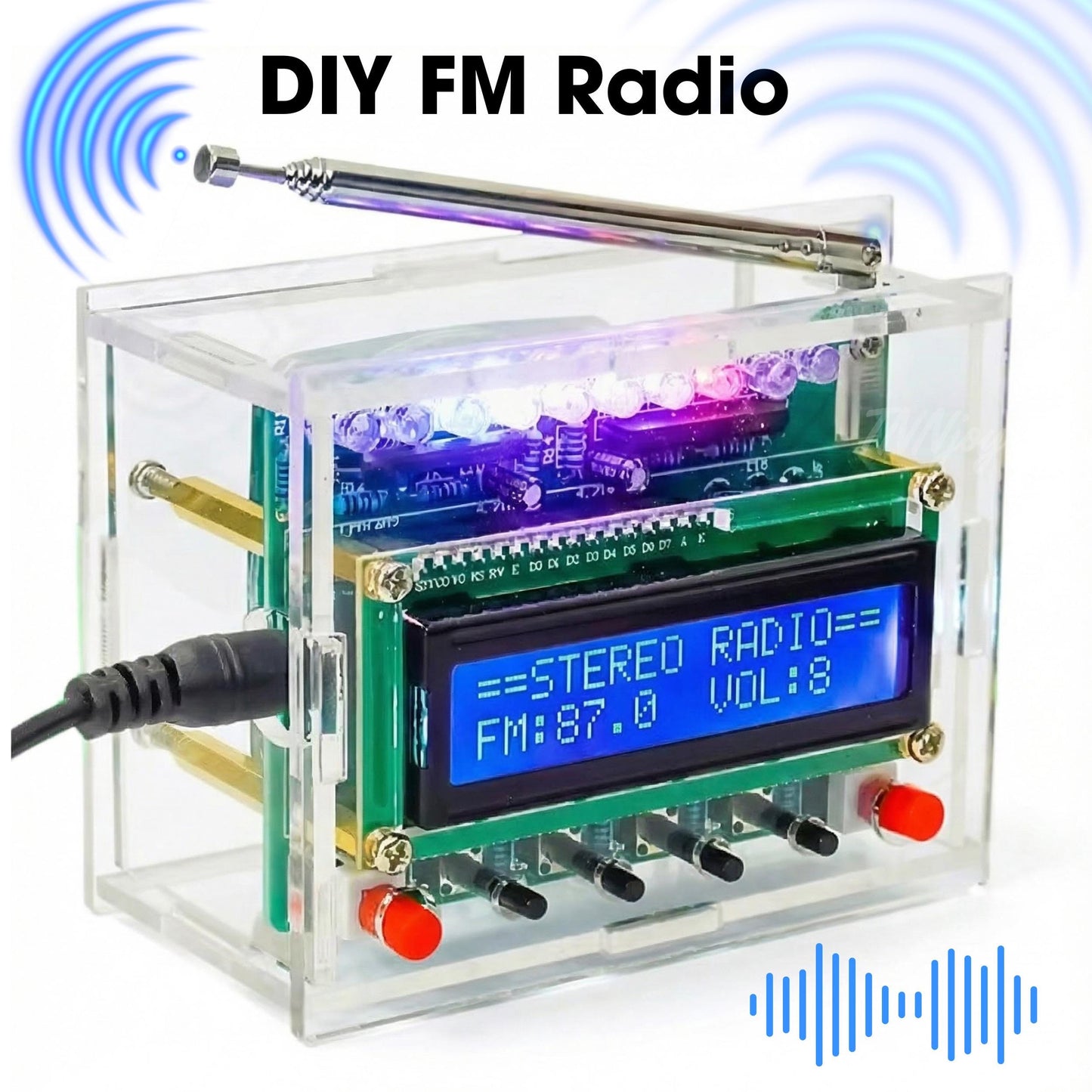 DIY OLED FM Radio Soldering Kit | Solder Practice Electronics Project (87-108MHz)