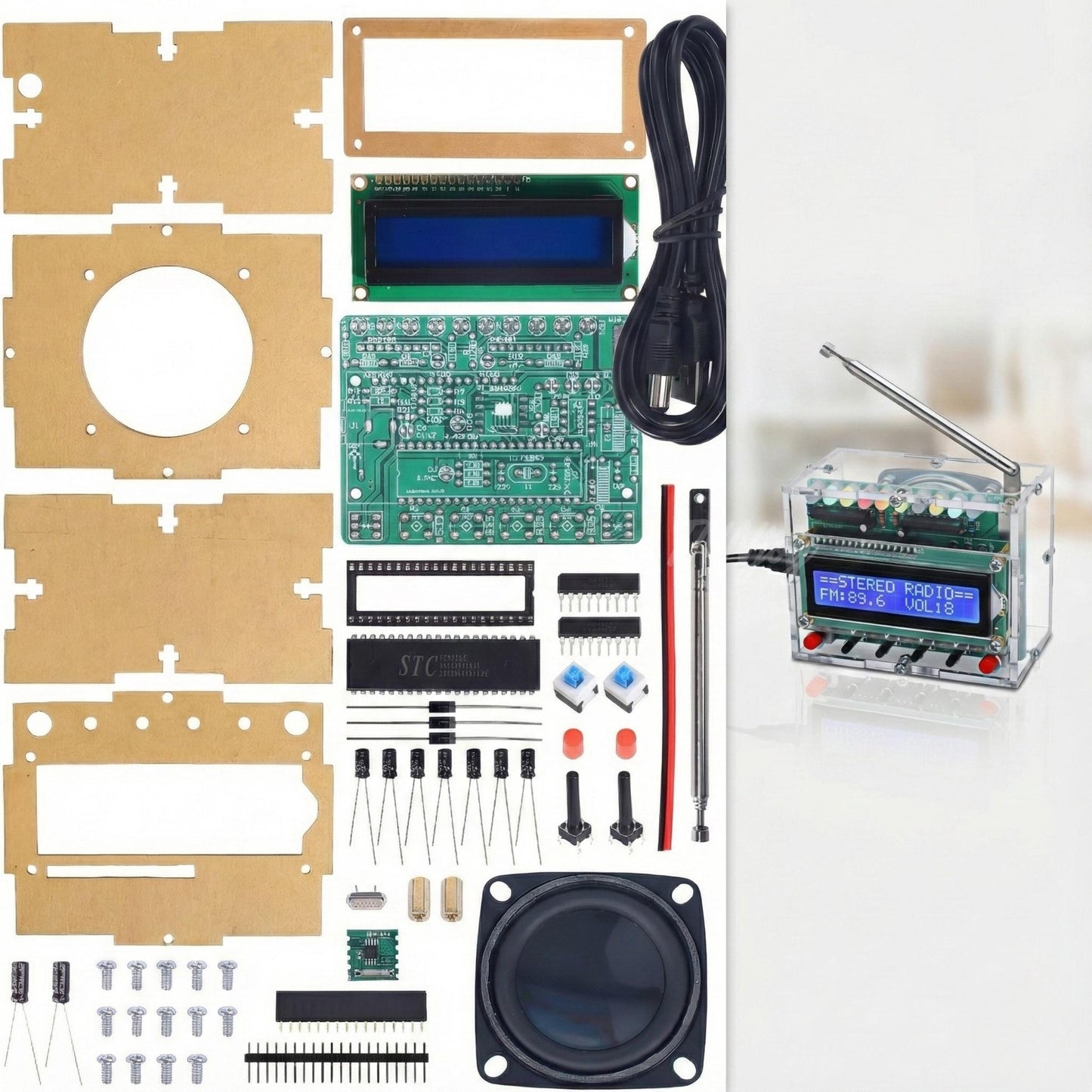 DIY OLED FM Radio Soldering Kit | Solder Practice Electronics Project (87-108MHz)