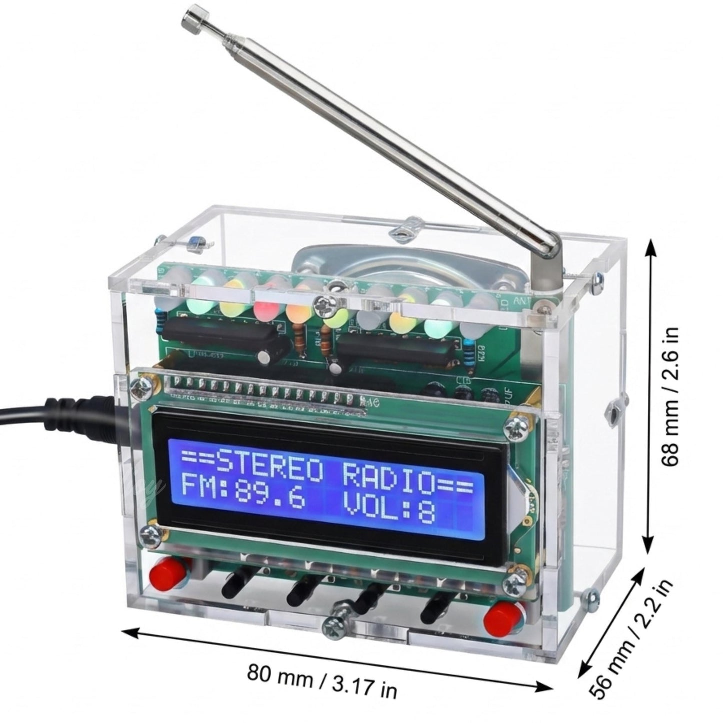 DIY OLED FM Radio Soldering Kit | Solder Practice Electronics Project (87-108MHz)
